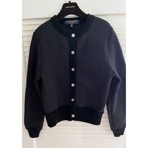 Louis Vuitton Navy Bomber Jacket Cardigan M/ 38